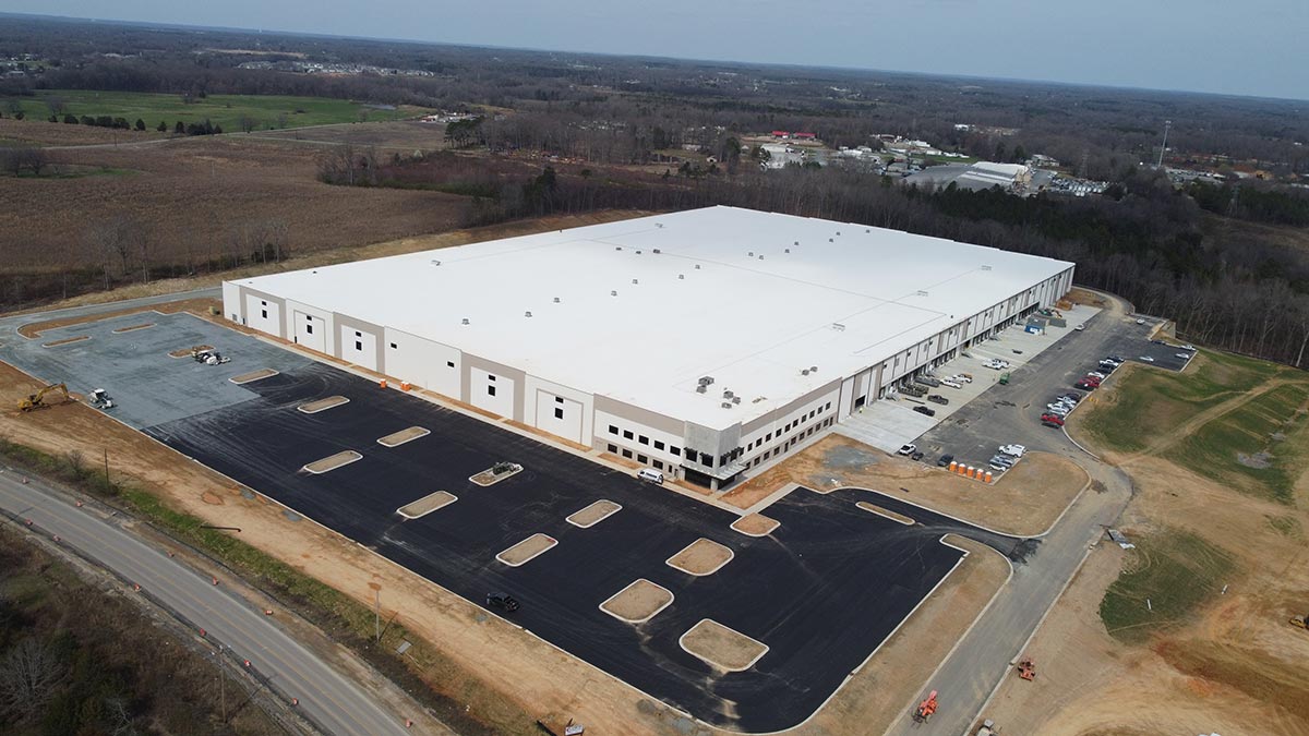 Windsor North Carolina Manufacturing Facility construction birds eye view