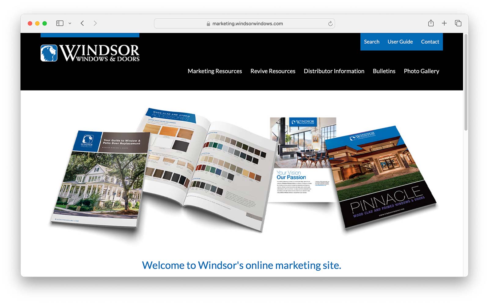 Windsor Marketing Site Homepage