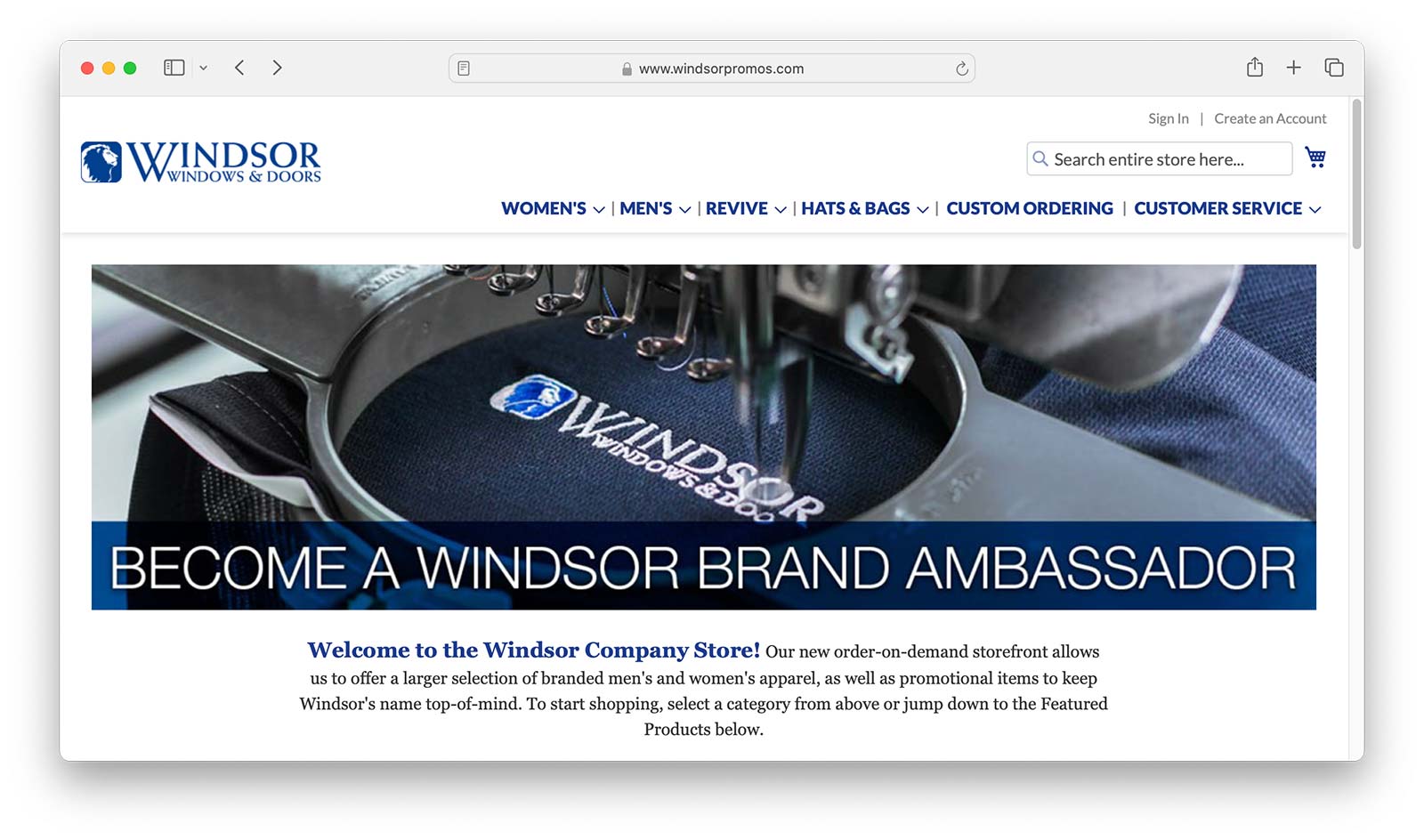 Windsor Promotional Items Homepage